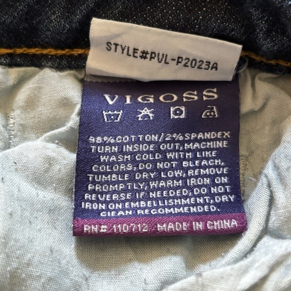 Vigoss distressed Women's Blue Jeans boot cut size 27 - Picture 5 of 5